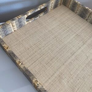 Snakeskin covered decorative tray